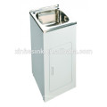 Stainless Steel Laundry Sink cabinet, New Australia 90L Double Bowl 304 Stainless Steel Laundry Sink with cabinet